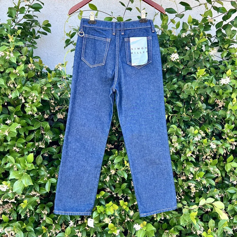 Simon Miller Jeans NWT W013 High Waist Straight Leg Blue Denim 5 Womens Size 26